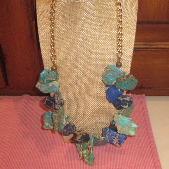 Jewelry - Blue Jasper & Turquoise Stone Necklace